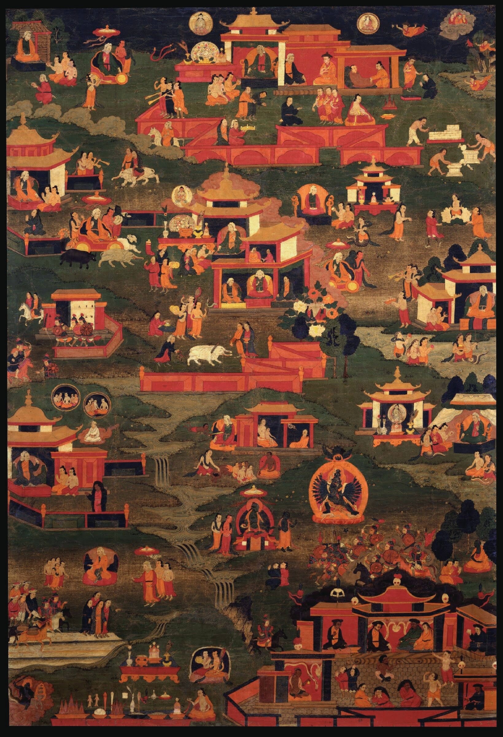 Tonpa Shenrab life story, 19th-century painting, Rubin Museum of Art